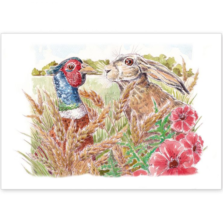 Hare and Pheasant - Card and Print